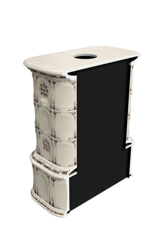 Печь камин КимрПечь Прованс с дровником Пристенный Звери с топкой Ладья 600