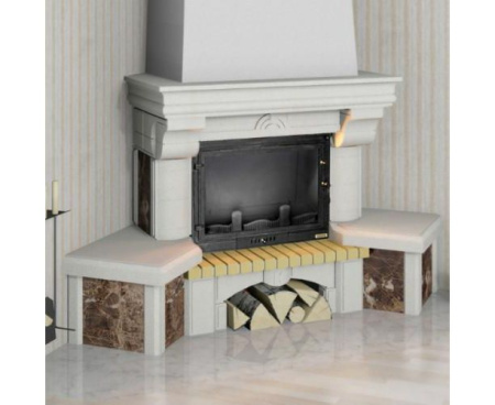 Камин Мета Элегия (имперадор) 700 угловой с топкой Промо 700Ш