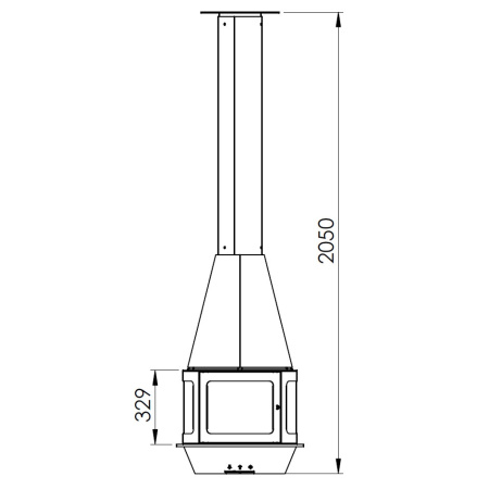 Камин Traforart ARLET CENTRAL подвесной низкое стекло чёрный Камин Traforart ARLET CENTRAL подвесной низкое стекло чёрный