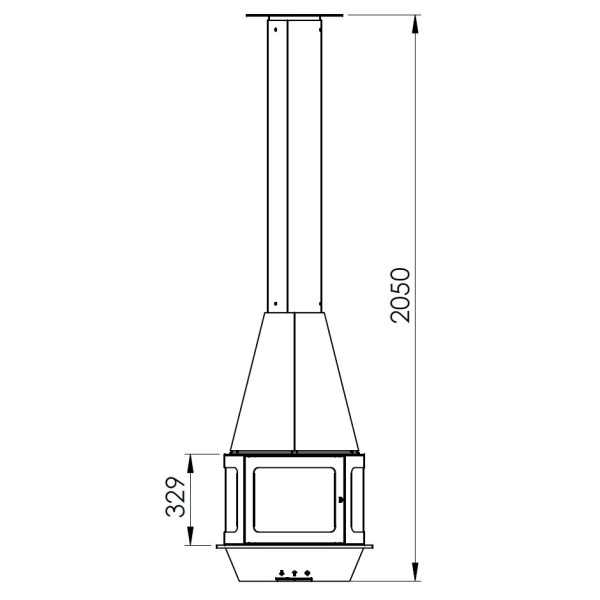 Камин Traforart ARLET CENTRAL подвесной низкое стекло чёрный Камин Traforart ARLET CENTRAL подвесной низкое стекло чёрный