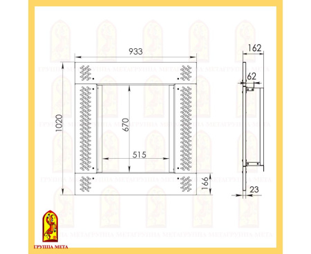 Рамка ОРНАМЕНТ 508 Мета