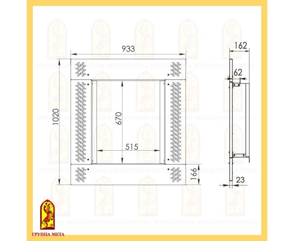 Рамка ОРНАМЕНТ 508 Мета