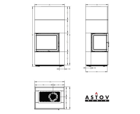 Камин Астов (Astov) APLIT П2С 700 L Камин Астов (Astov) APLIT П2С 700 L