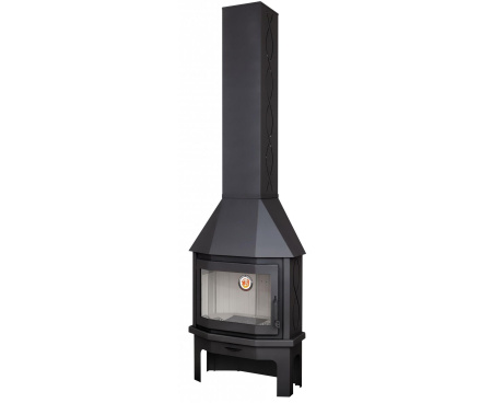Камин Экокамин Мюнхен Пристенно-Угловой черный