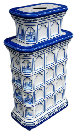 Печь камин КимрПечь Истра Центральный Двухъярусный Голландия с топкой Ладья 600