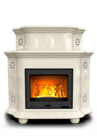 Печь камин КимрПечь Прованс Угловой Двухъярусный Ваниль с топкой Ладья 600