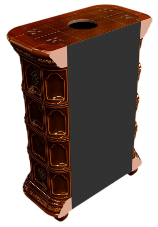 Печь камин КимрПечь Истра Пристенный Каштан с топкой Ладья 600