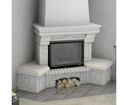 Камин Мета Ария с топкой Камилла 700П угловой