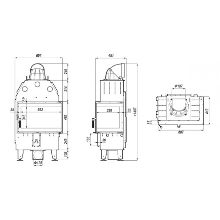 Топка DEFRO HOME INTRA SM BL MINI 10кВт 667/465/412 мм угловое стекло слева Топка DEFRO HOME INTRA SM BL MINI 10кВт 667/465/412 мм угловое стекло слева