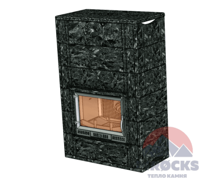Камин Pirocks Стокгольм (пироксенит) с топкой Atina