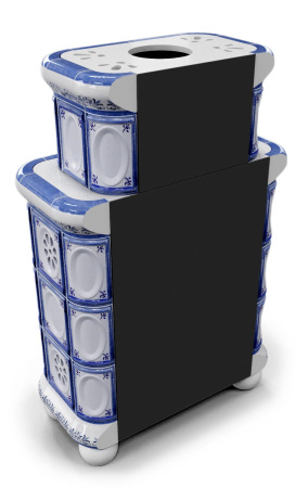 Печь камин КимрПечь Медальон Пристенный Двухъярусный Голландия