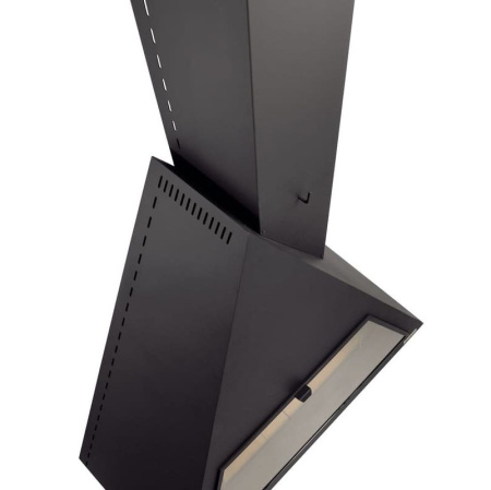 Камин Traforart BILBAO FRONTAL со стеклом труба справа чёрный