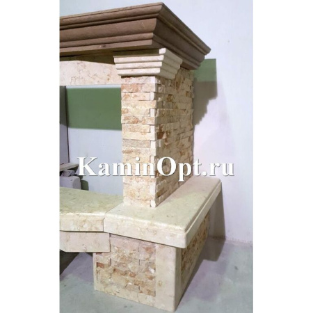 Камин Madeira Adela Rosso дер. б. угловой Камин Madeira Adela Rosso дер. б. угловой