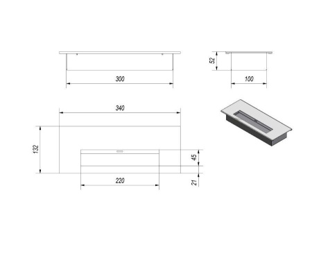 Биокамин Kratki DELTA 3 (400*1200) TUV