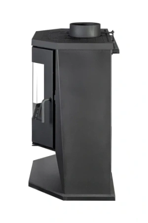 Печь ЭкоКамин Бавария ПАНОРАМА ПРИЗМА с плитой