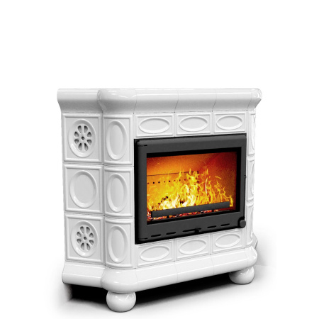 Печь-камин КимрПечъ Медальон Угловой - Белый Печь-камин КимрПечъ Медальон Угловой - Белый