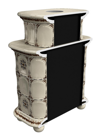 Печь камин КимрПечь Прованс Пристенный Двухъярусный Голландия с топкой Ладья 600