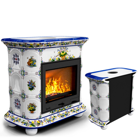 Печь камин КимрПечь Прованс Пристенный Луг с топкой Ладья 600