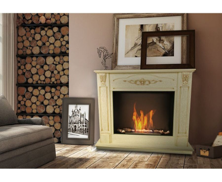 Биокамин Верона бежевый патина