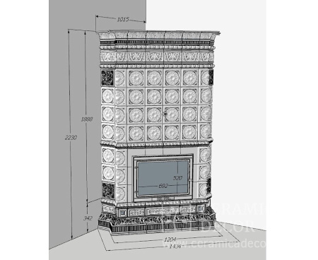 Камин Ceramica Дорф угловой