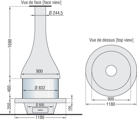 Камин Bordelet Alexia 995 со стеклом