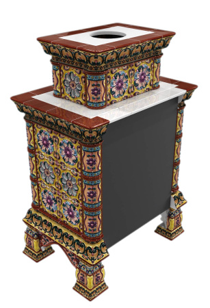 Печь камин КимрПечь Кострома Пристенный Двухъярусный Декабрь