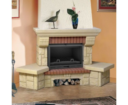 Камин Мета Опус с топкой Оптима 701Ш АКВА