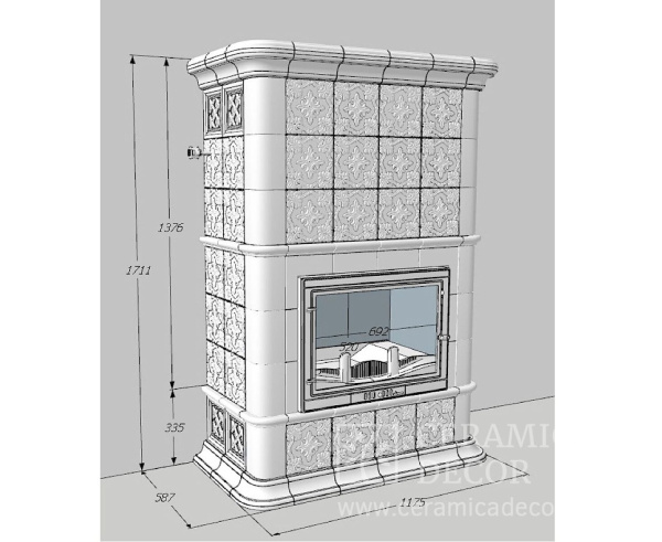 Камин Ceramica Элеганс Лесной туман