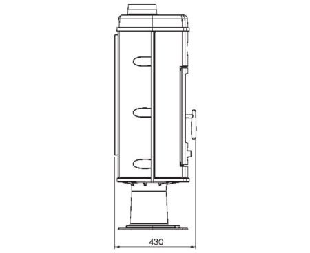 Печь-камин Plamen HANA серая