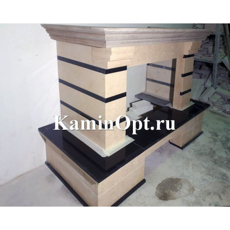 Камин Madeira Daniella Rosso дер. б. пристенный