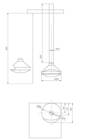 Камин Fireplace 19 подвесной D1000 Камин Fireplace 19 подвесной D1000