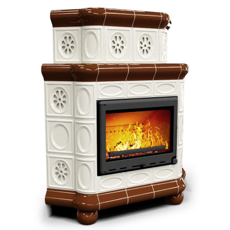 Печь-камин КимрПечъ Медальон Угловой Двухъярусный - Шоколад Печь-камин КимрПечъ Медальон Угловой Двухъярусный - Шоколад