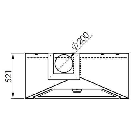 Камин Traforart BILBAO FRONTAL со стеклом труба справа чёрный