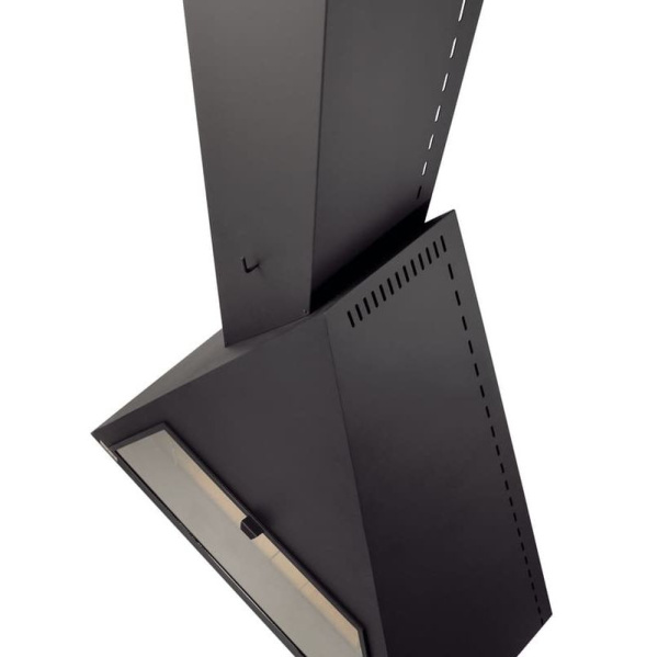 Камин Traforart BILBAO FRONTAL со стеклом труба слева чёрный Камин Traforart BILBAO FRONTAL со стеклом труба слева чёрный