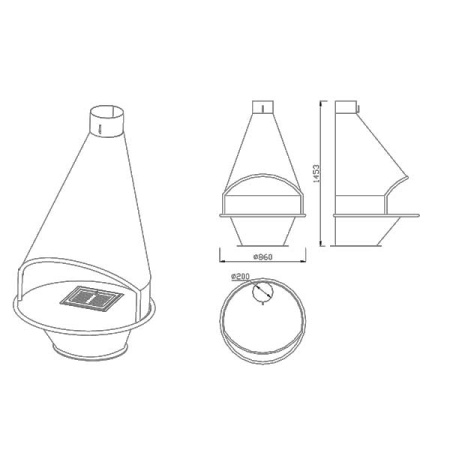Камин Traforart OVIEDO FRONTAL чёрный Камин Traforart OVIEDO FRONTAL чёрный