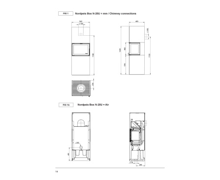 Печь-камин Nordpeis Box Black Печь-камин Nordpeis Box Black