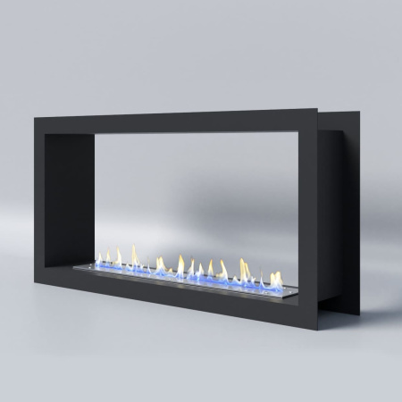 Биокамин "Русский огонь" Честер Сквозной встраиваемый