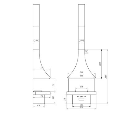 Камин Fireplace 10 пристенный