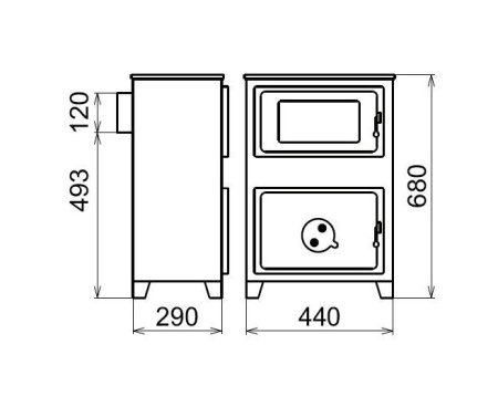 Печь THORMA FILEX H БОРДОВАЯ