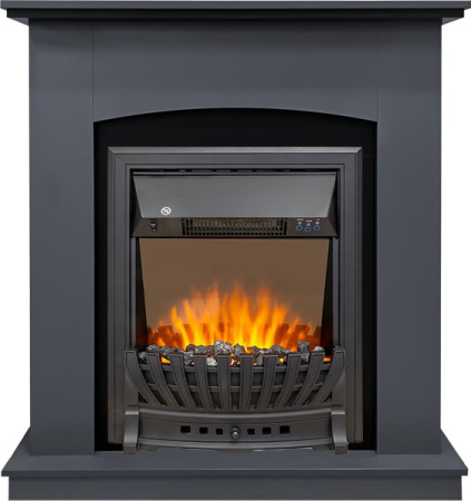 Каминокомплект Barcelona SFT (Разборный) - Серый графит с очагом Aspen Black