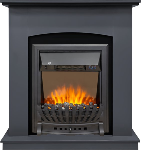 Каминокомплект Barcelona SFT (Разборный) - Серый графит с очагом Aspen Black
