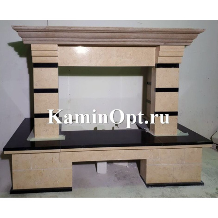 Камин Madeira Daniella Rosso дер. б. пристенный
