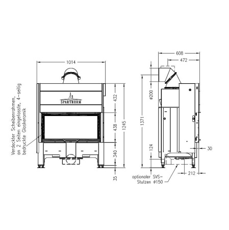 Топка SPARTHERM Linear 4S Varia Ah