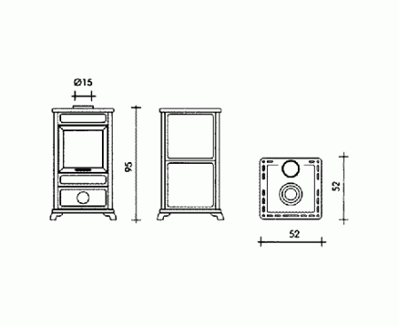 Печь EdilKamin NINFA BORDEAUX