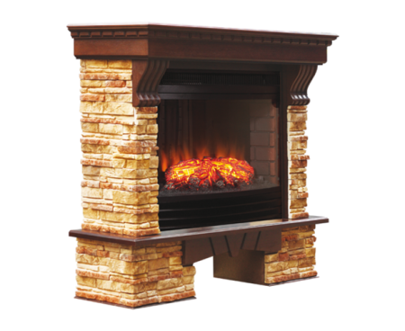 Камин InterFlame Exter (Экстер) Прованс дуб с Panoramic 25 LED FX