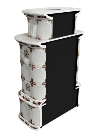 Печь камин КимрПечь Прованс с дровником Пристенный Двухъярусный Зима с топкой Ладья 600