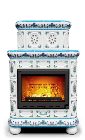 Печь камин КимрПечь Медальон Центральный Двухъярусный Незабудки