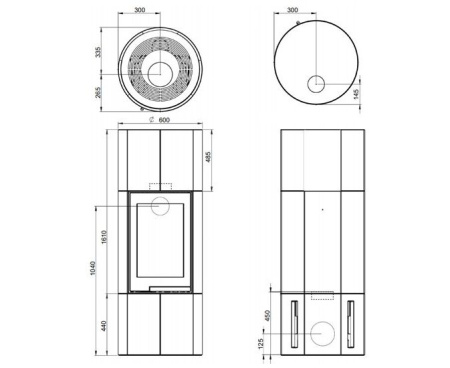 Печь камин Nordpeis RONDA 160