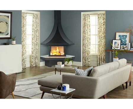 Камин Fireplace 23 угловой с остеклением