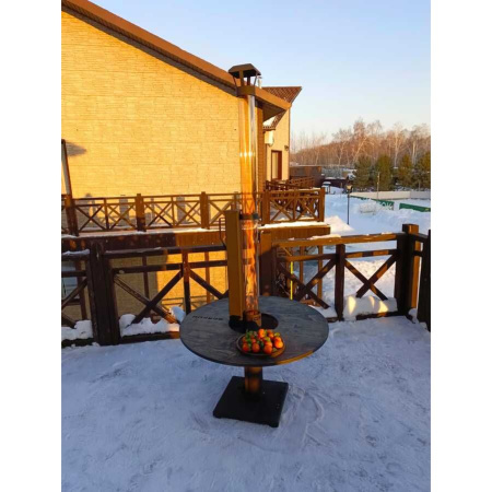 Камин уличный Макси 2,0 м со столом